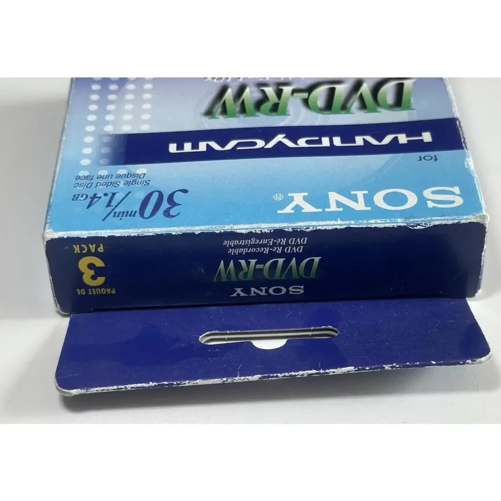Sony Handycam DvD-RW 30m / 1.4gb 3 Pack Unopened